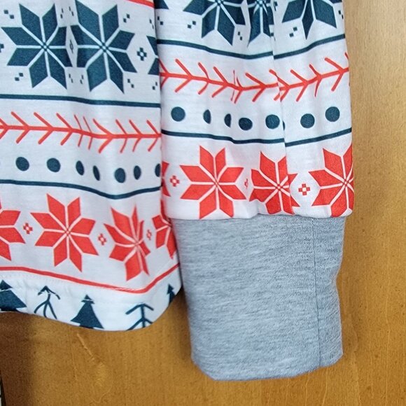 Women's 2 Pc Holiday Henley Pajama Sleep Jogger Set Reindeer Tree Star - M - Picture 7 of 9